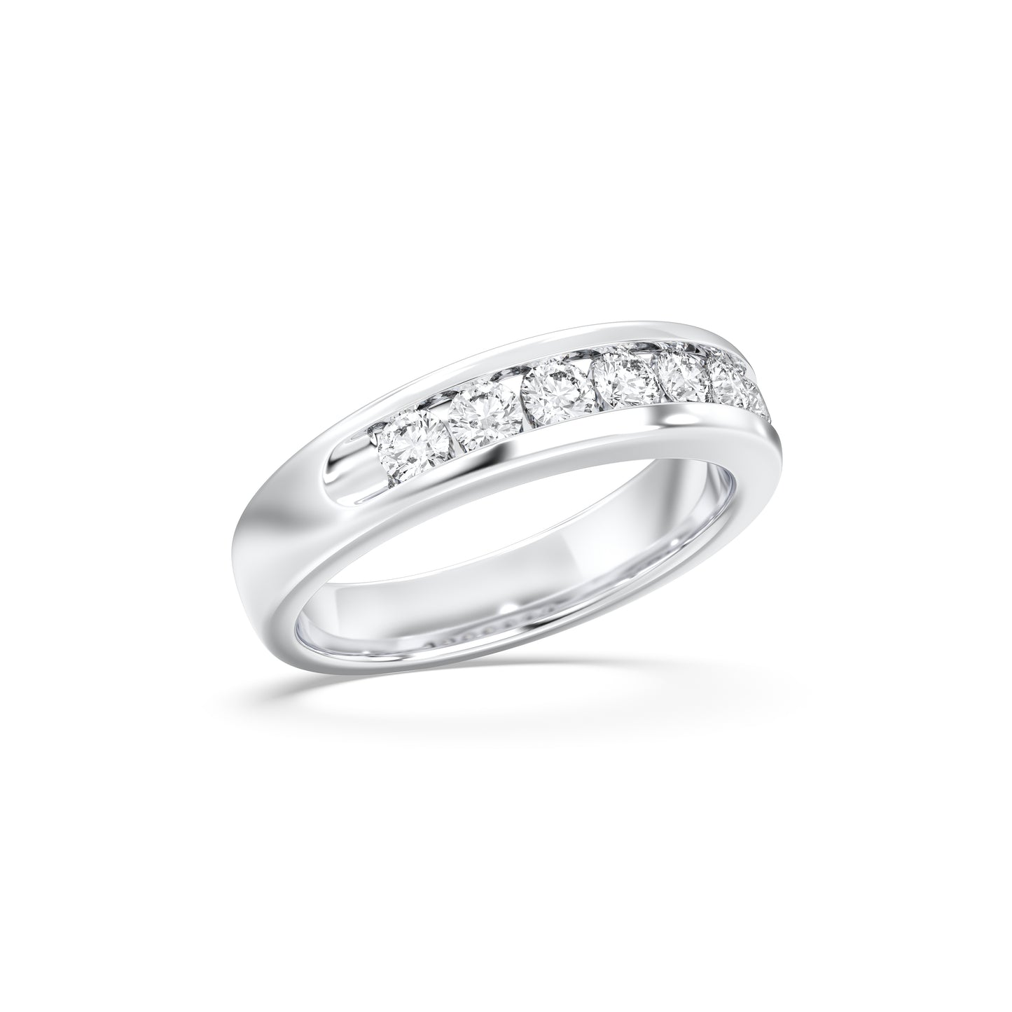 MENS 9STONE WEDDING BAND