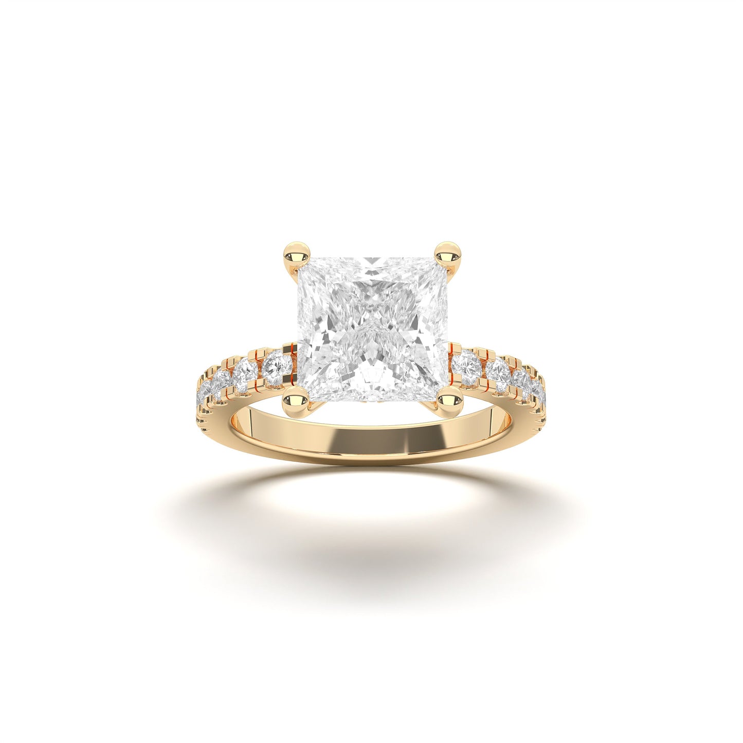 PRINCESS HIDDEN HALO (COLLAR ) WITH SIDE STONE
