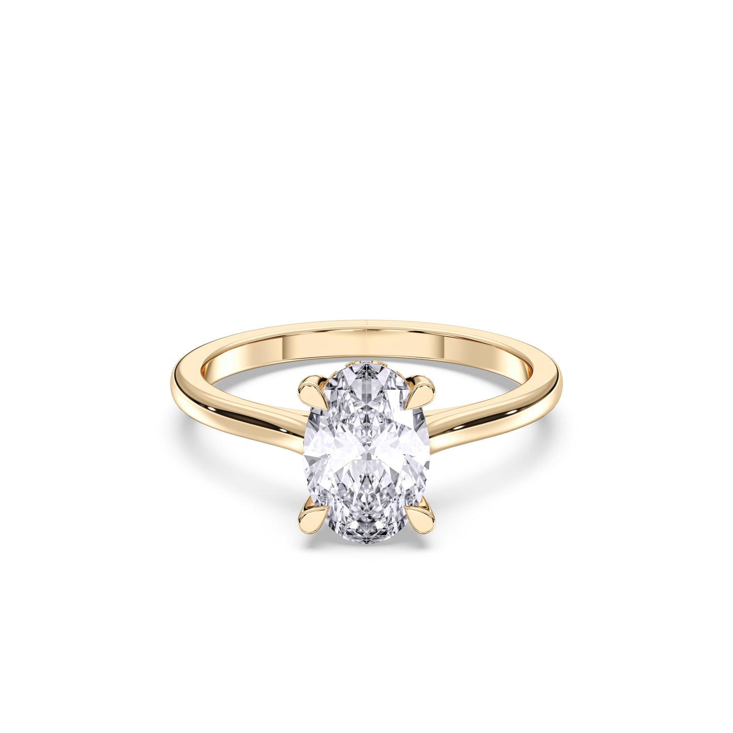 OVAL HIDDEN HALO RING
