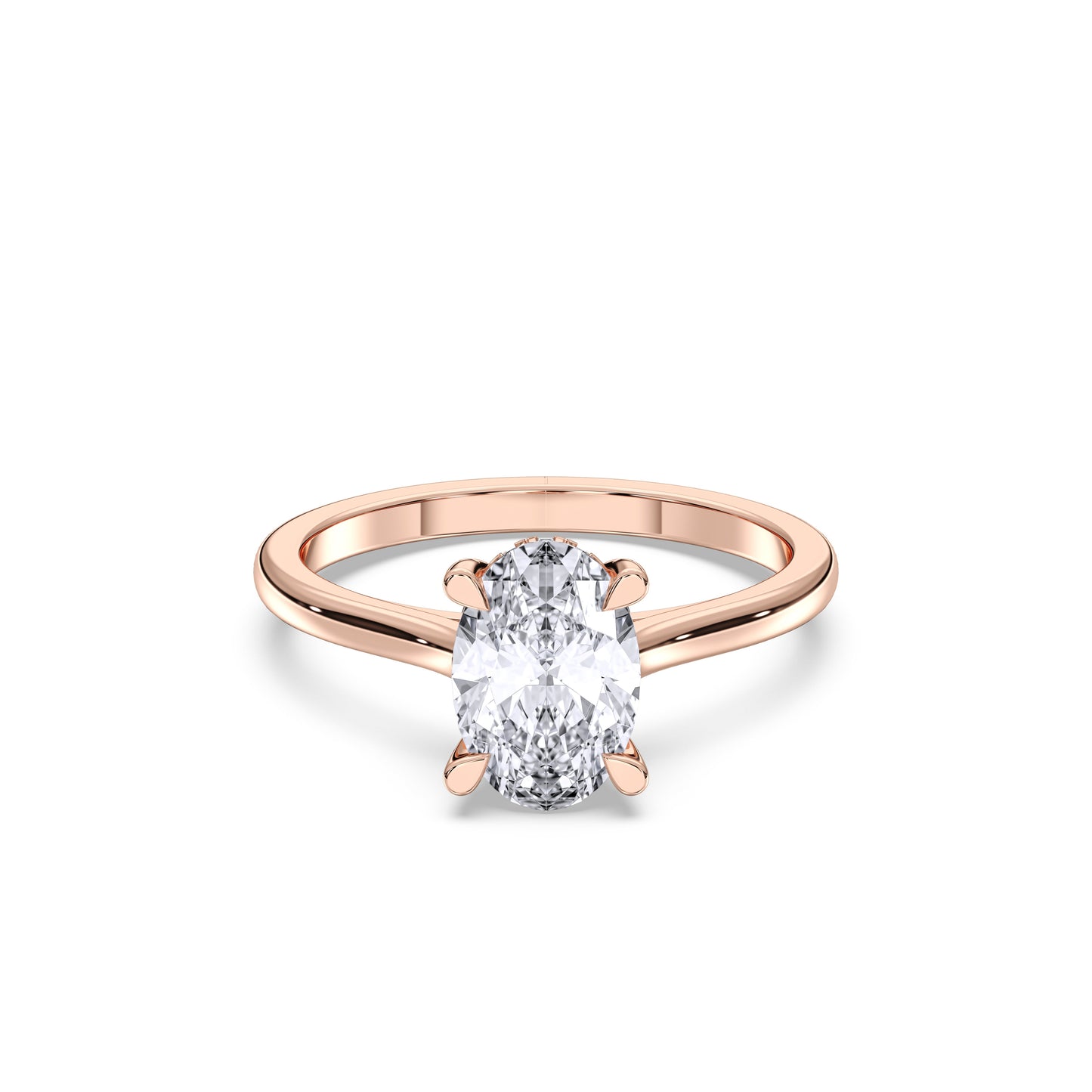 OVAL HIDDEN HALO RING