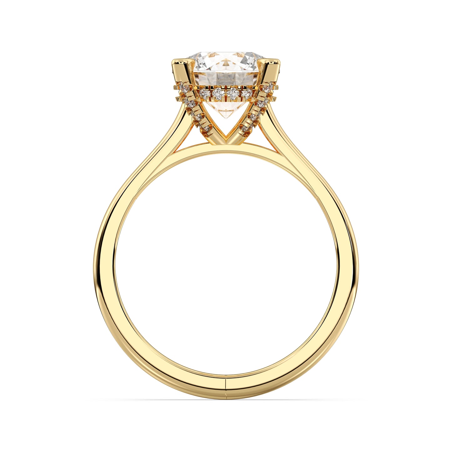 ROUND HIDDEN HALO RING