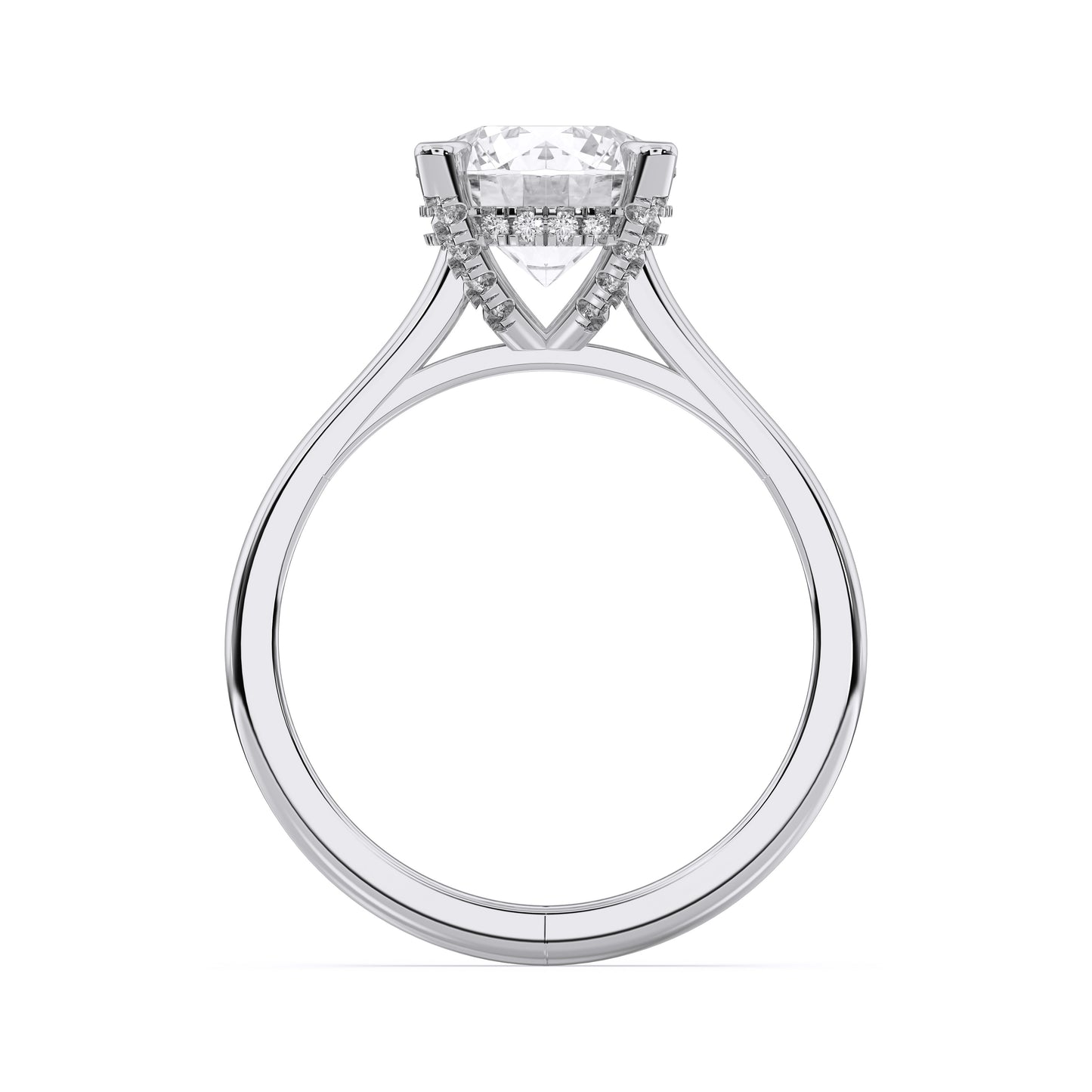 ROUND HIDDEN HALO RING