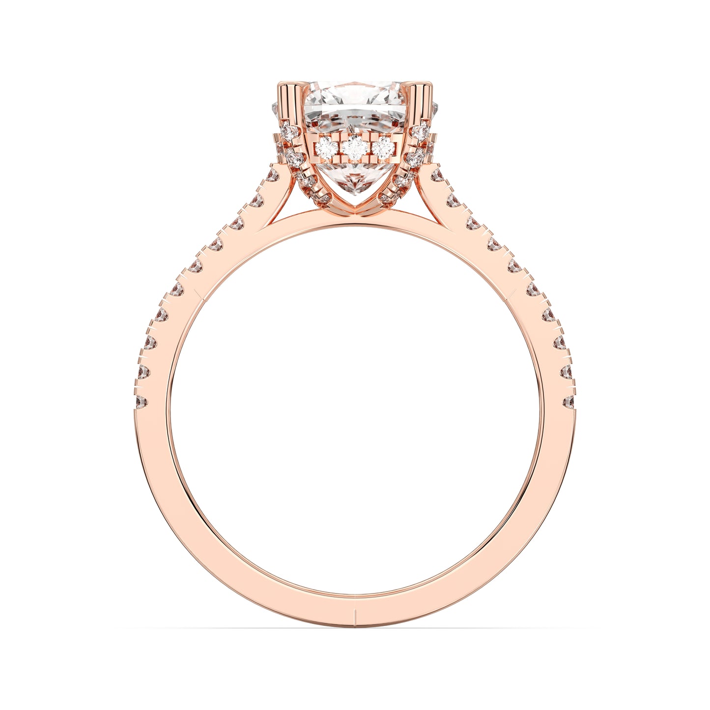 SQ.CUSHION HIDDEN HALO RING