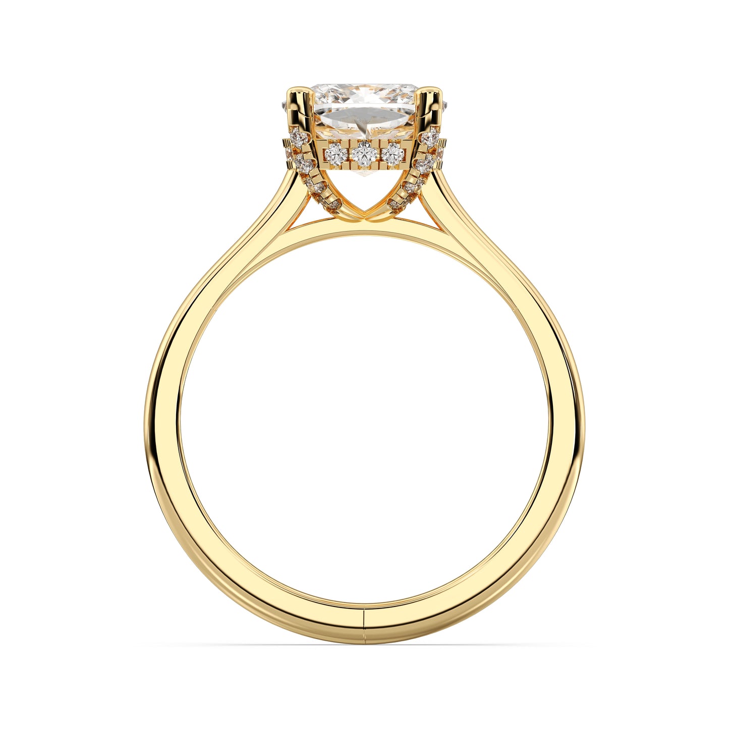 SQ.CUSHION HIDDEN HALO RING
