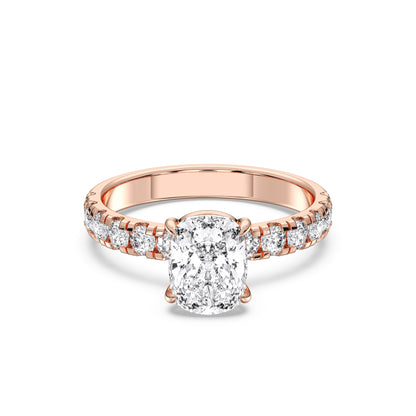 EL.CUSHION SIDESTONE RING (THICK)