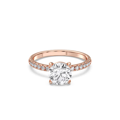ROUND SIDESTONE RING (THIN)