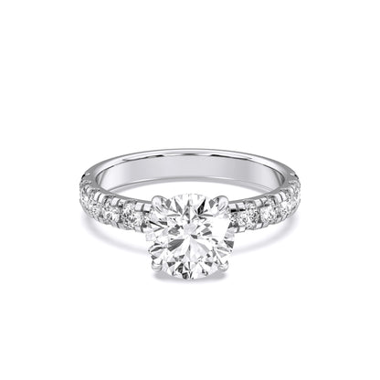 ROUND SIDESTONE RING (THICK)