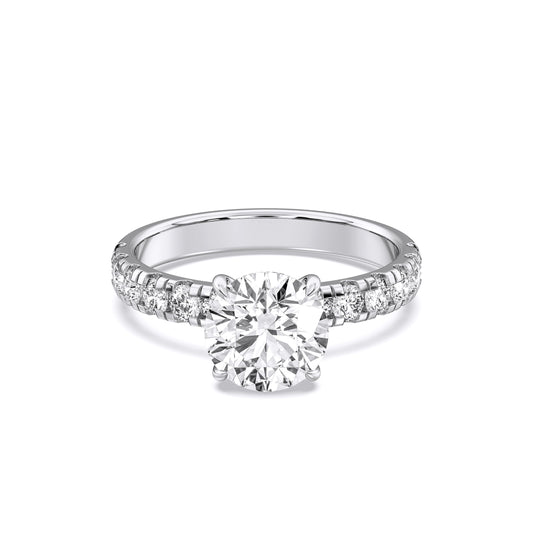 ROUND SIDESTONE RING (THICK)