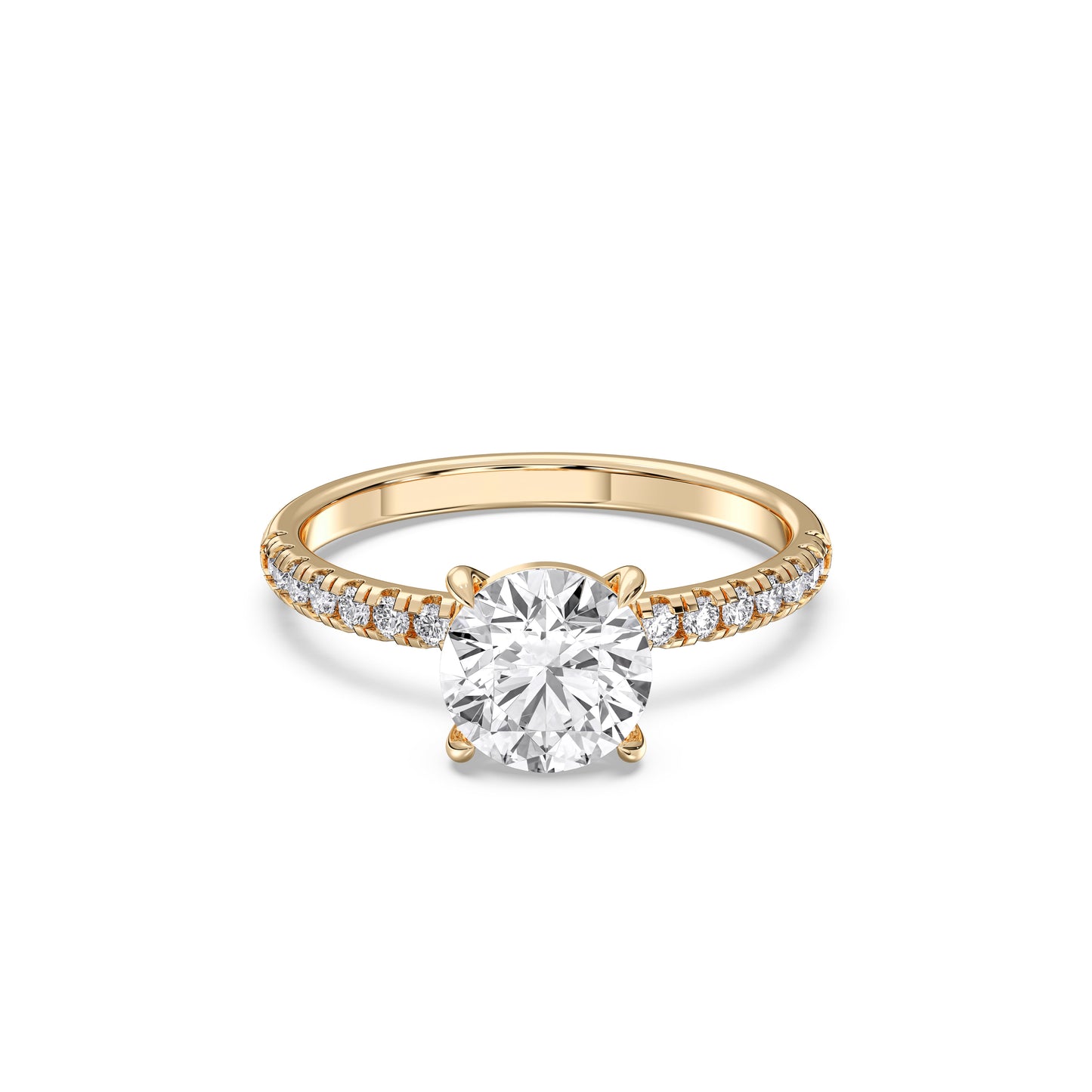ROUND SIDESTONE RING (THIN)