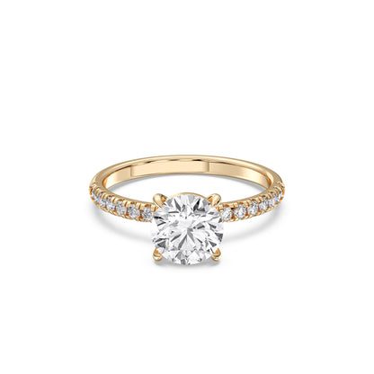ROUND SIDESTONE RING (THIN)