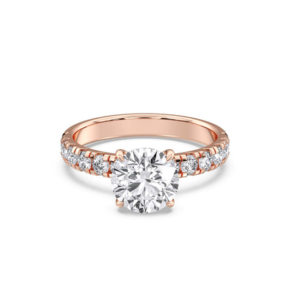 ROUND SIDESTONE RING (THICK)
