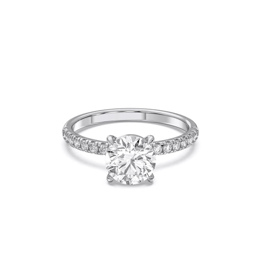 ROUND SIDESTONE RING (THIN)