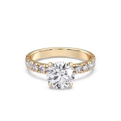 ROUND SIDESTONE RING (THICK)