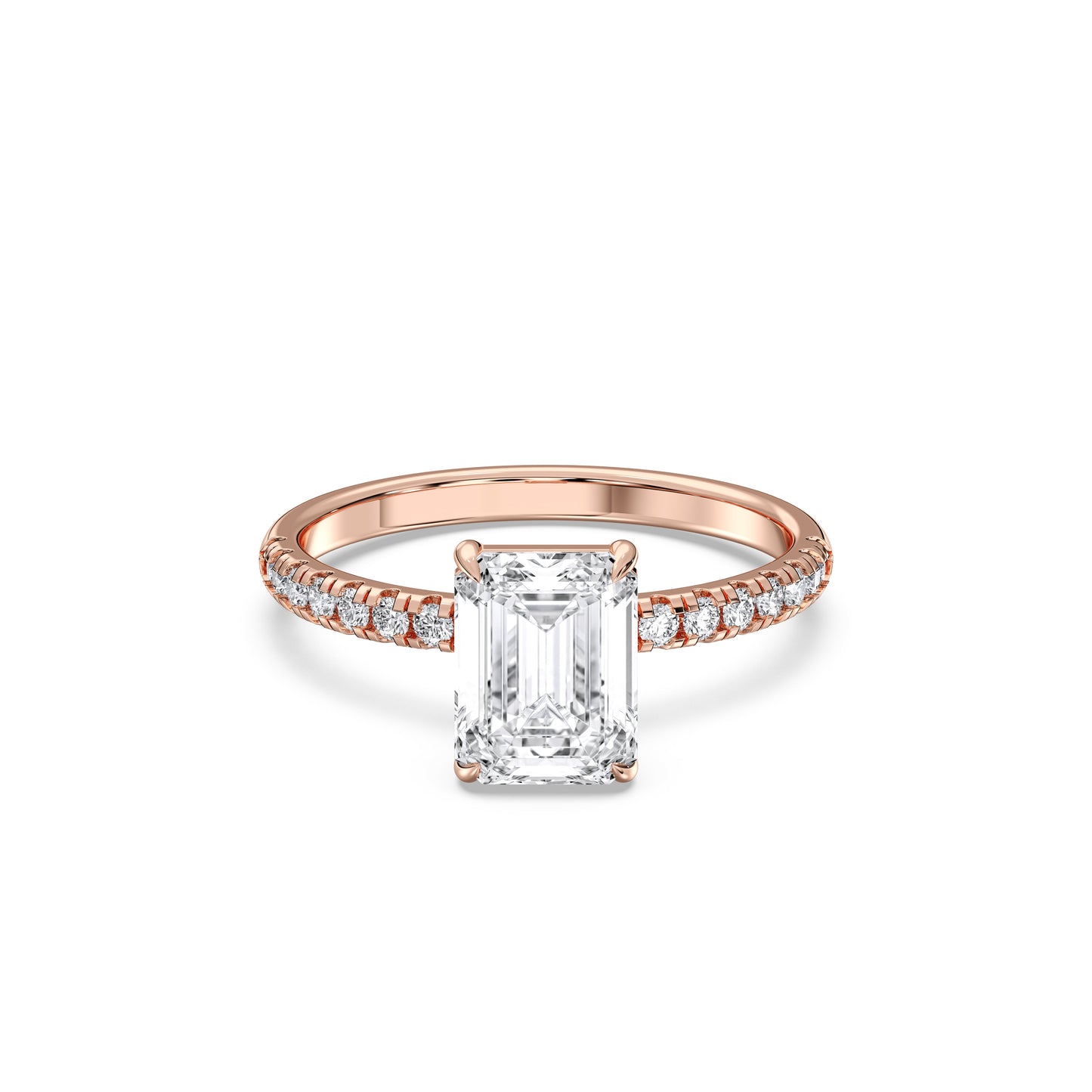 EMERALD SIDESTONE RING (THIN)