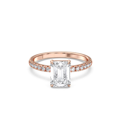 EMERALD SIDESTONE RING (THIN)