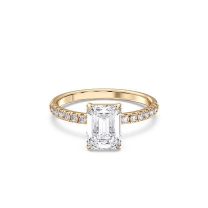 EMERALD SIDESTONE RING (THIN)