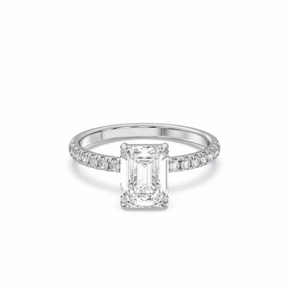 EMERALD SIDESTONE RING (THIN)