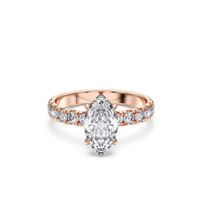 MARQUISE SIDESTONE RING (THICK)