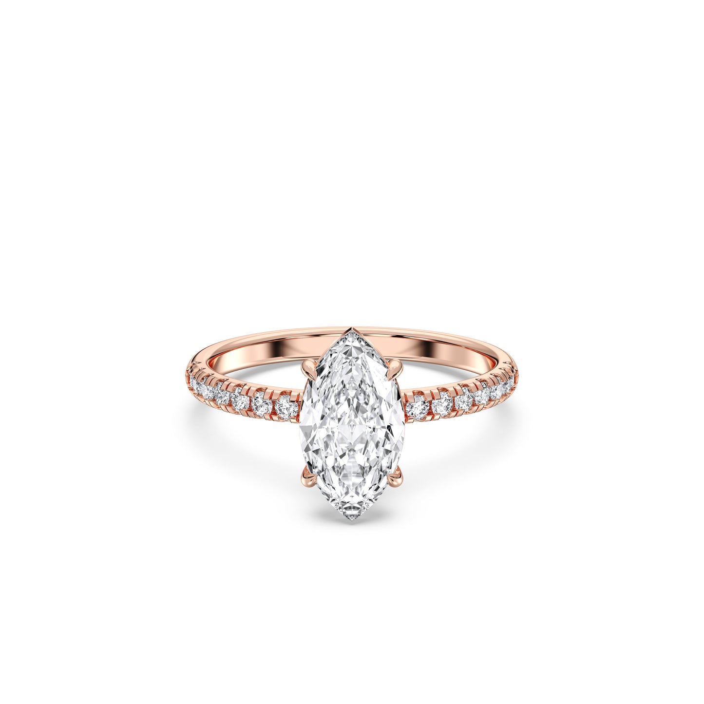 MARQUISE SIDESTONE RING (THIN)