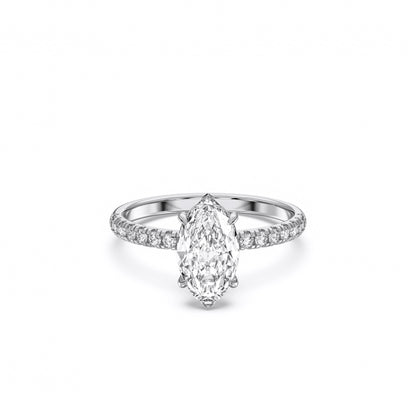 MARQUISE SIDESTONE RING (THIN)