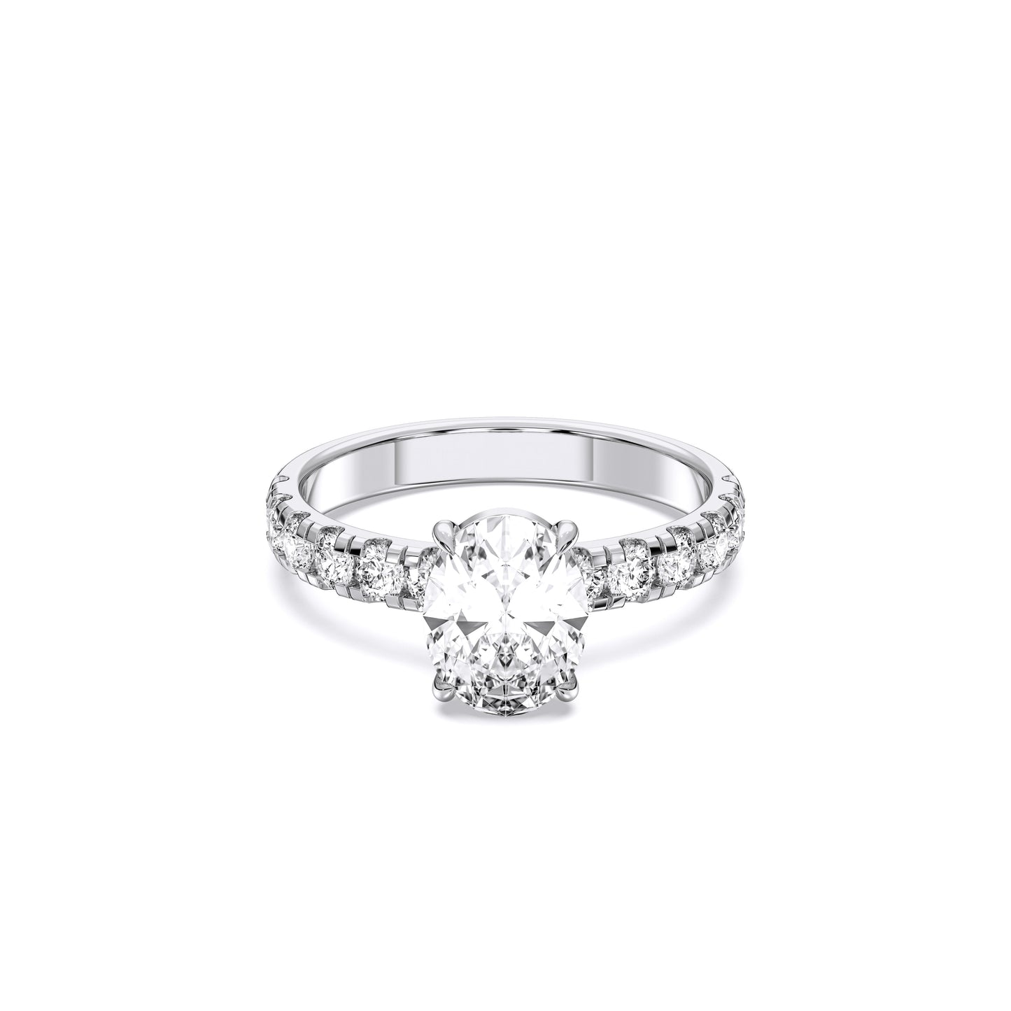 OVAL SIDESTONE RING (THICK)
