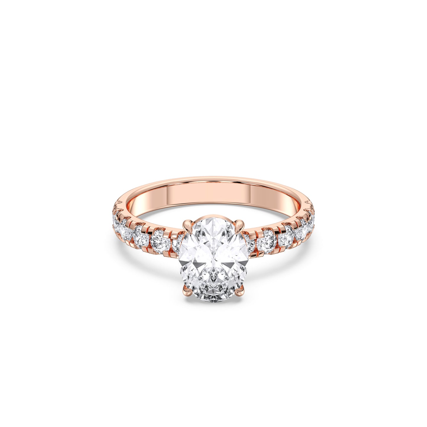 OVAL SIDESTONE RING (THICK)
