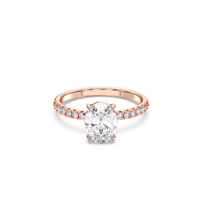OVAL SIDESTONE RING (THIN)