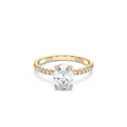 OVAL SIDESTONE RING (THIN)
