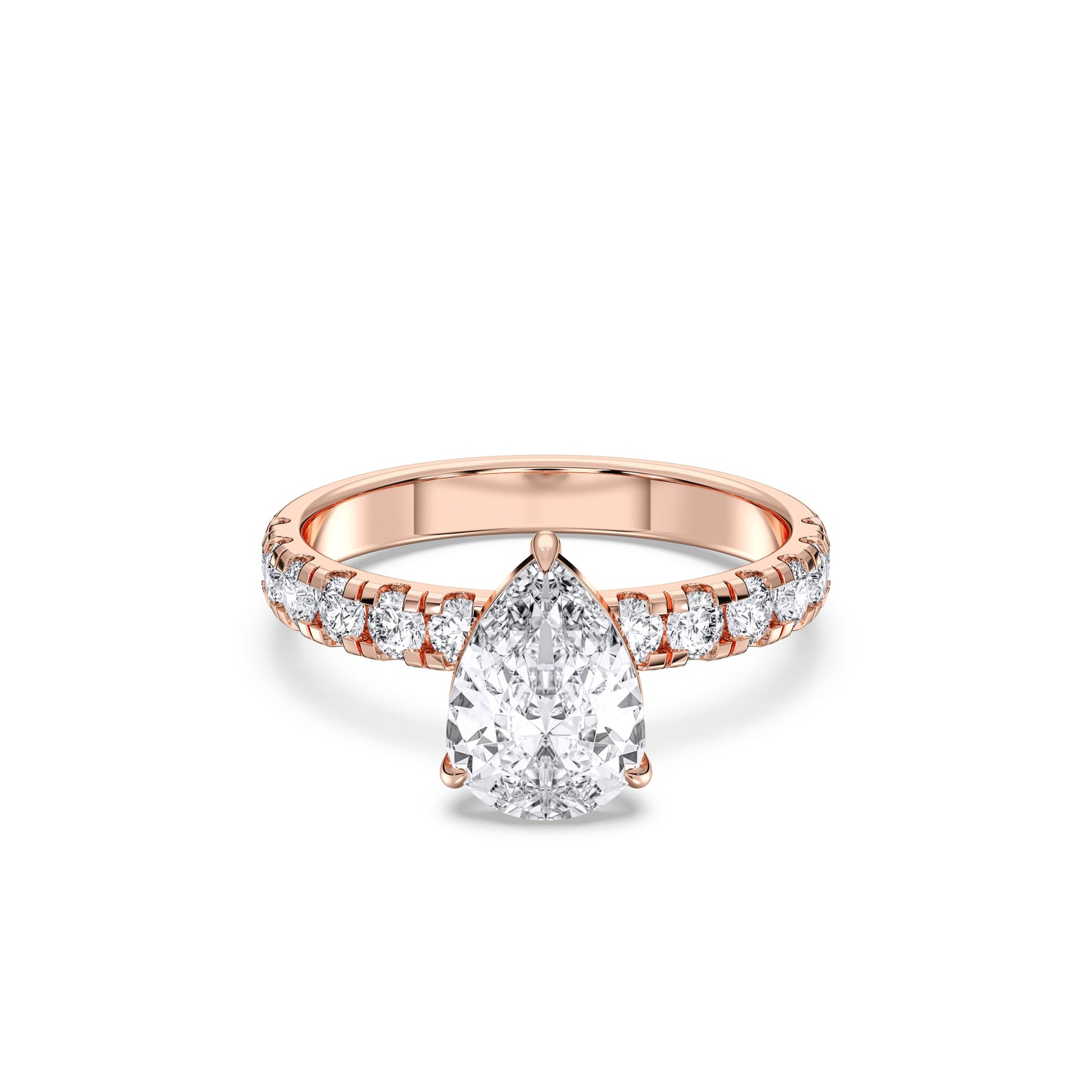 PEAR SIDESTONE RING (THICK)