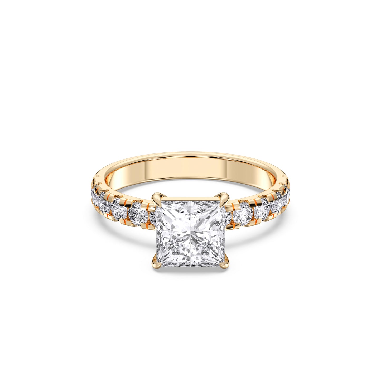 PRINCESS SIDESTONE RING(THICK)