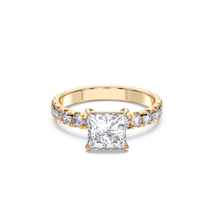 PRINCESS SIDESTONE RING(THICK)