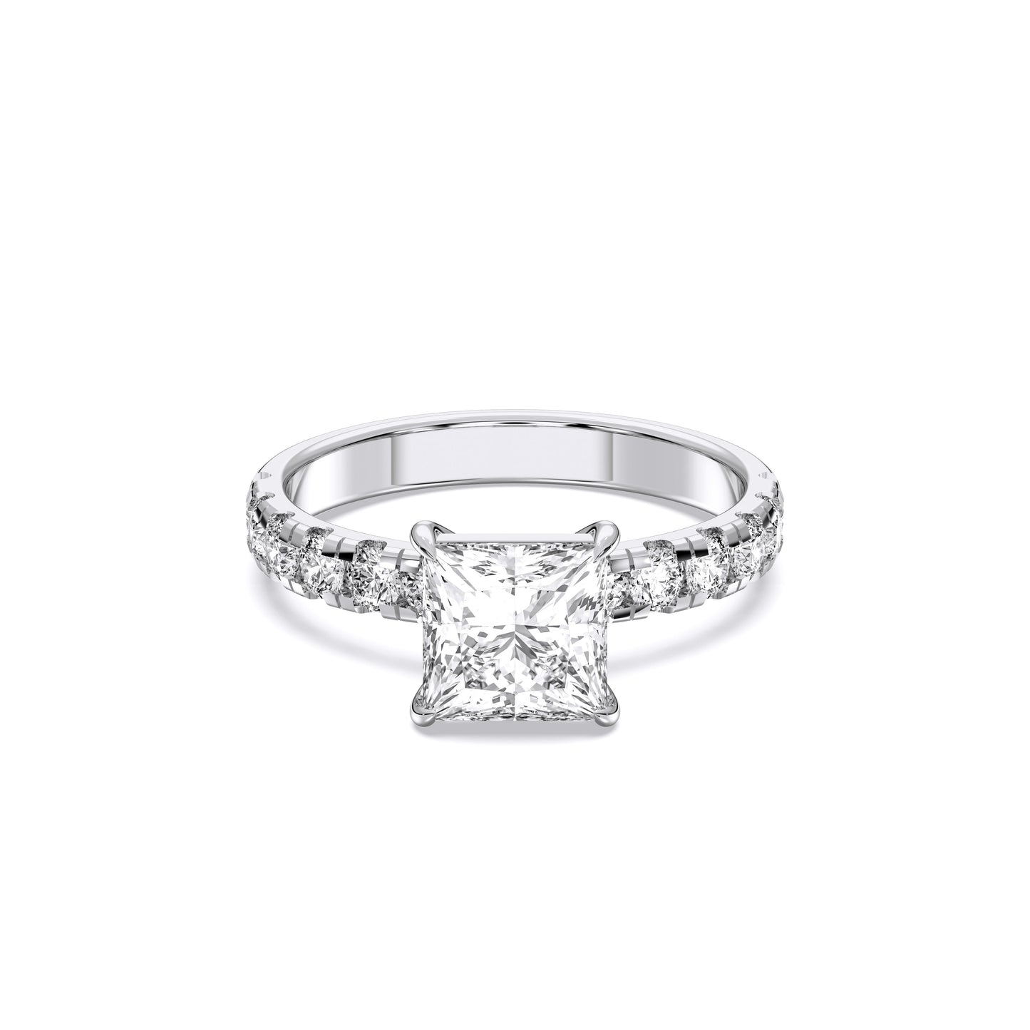PRINCESS SIDESTONE RING(THICK)