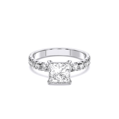 PRINCESS SIDESTONE RING(THICK)