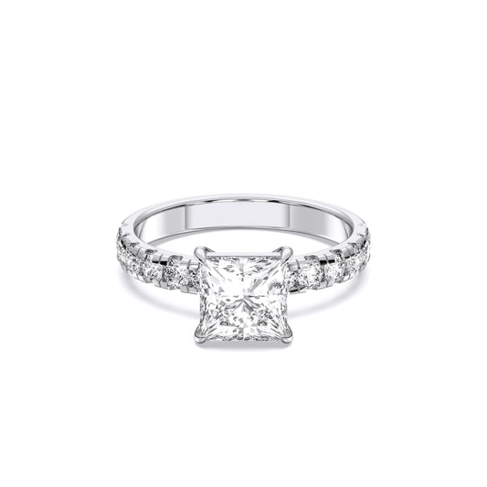 PRINCESS SIDESTONE RING(THICK)