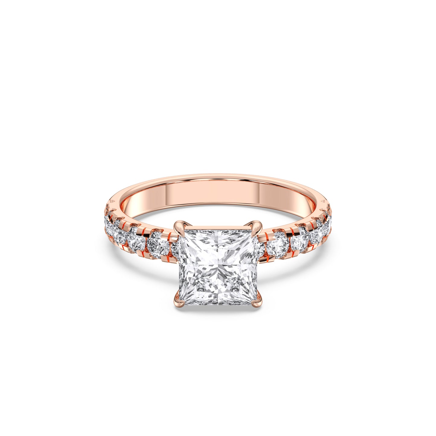 PRINCESS SIDESTONE RING(THICK)
