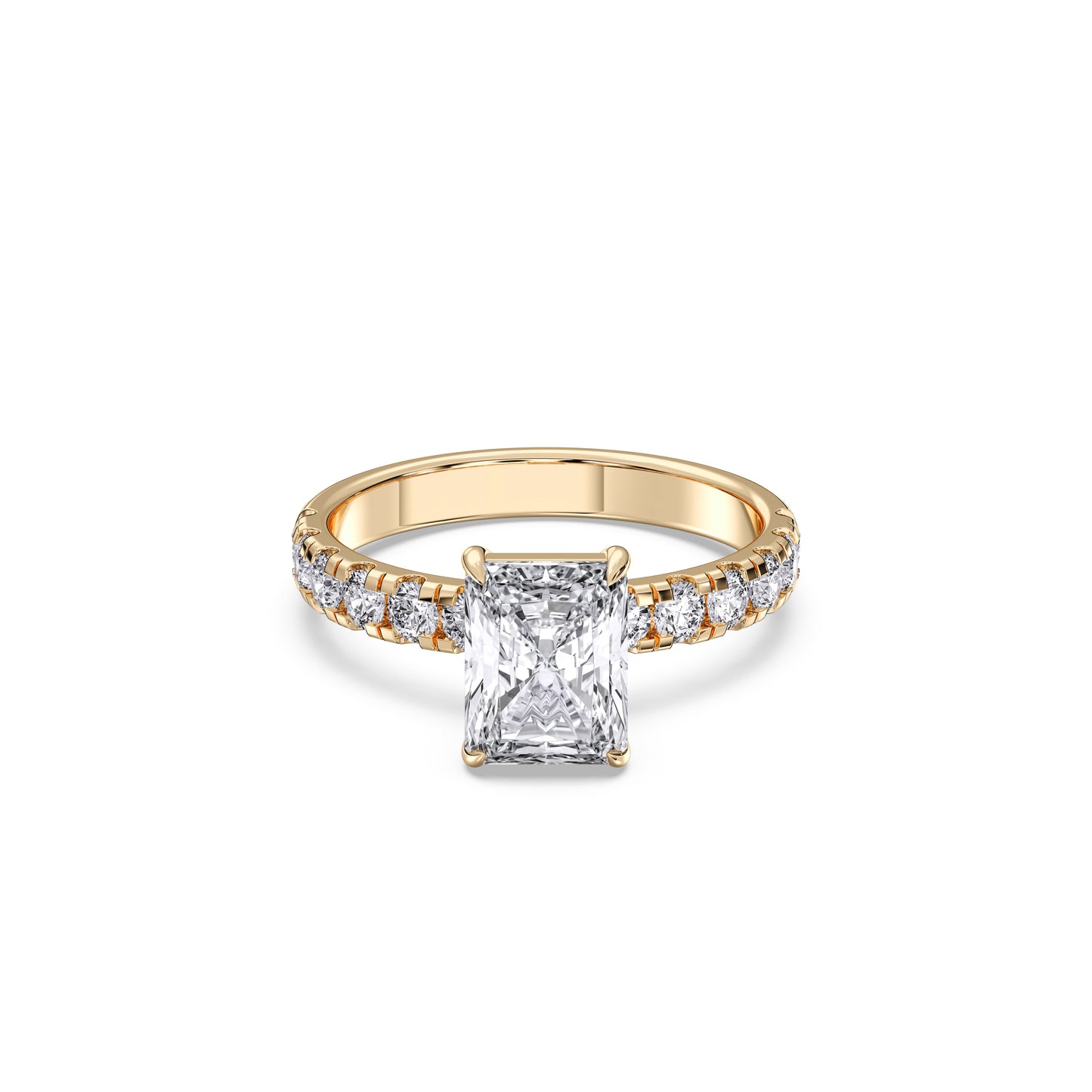 RADIANT SIDESTONE RING (THICK)