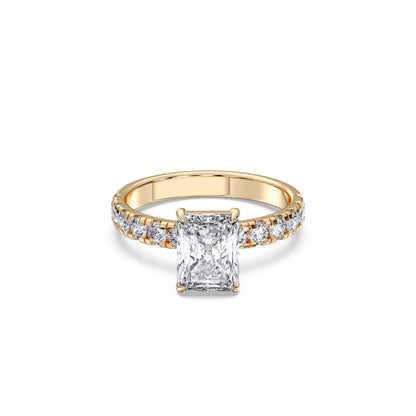 RADIANT SIDESTONE RING (THICK)
