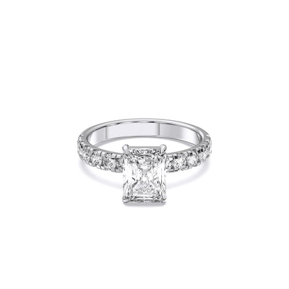RADIANT SIDESTONE RING (THICK)