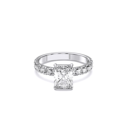 RADIANT SIDESTONE RING (THICK)