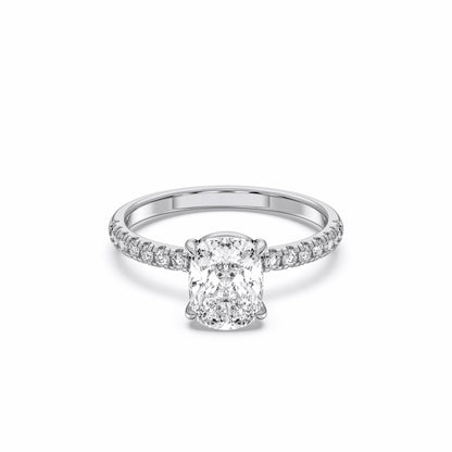 EL.CUSHION SIDESTONE RING (THIN)