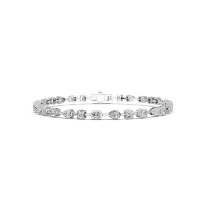 14KW SQ.CU/OV/PE MULTISHAPE BRACELET 4.61 CTTW