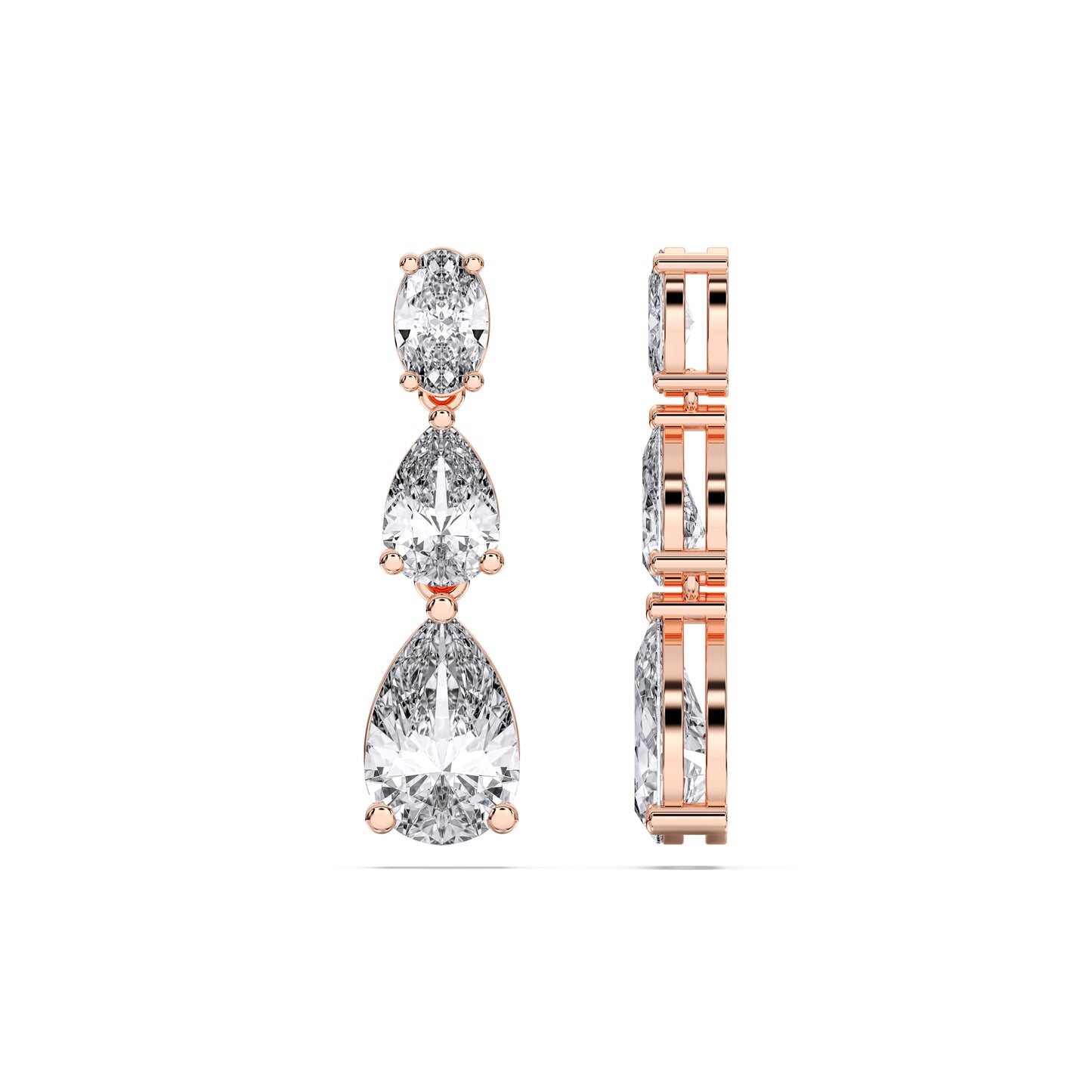 GRADUATING TEAR DROPS EARRINGS