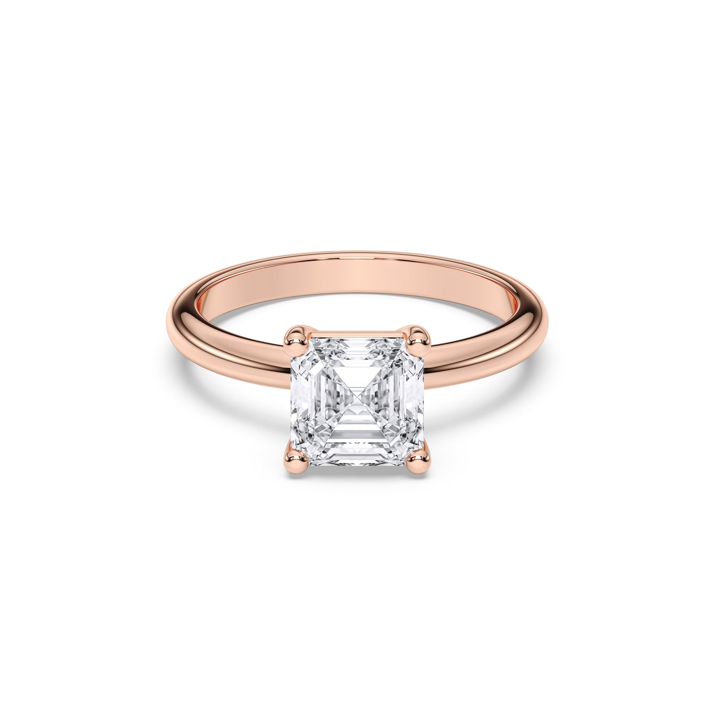 SQ EMERALD  SOLITAIRE RING