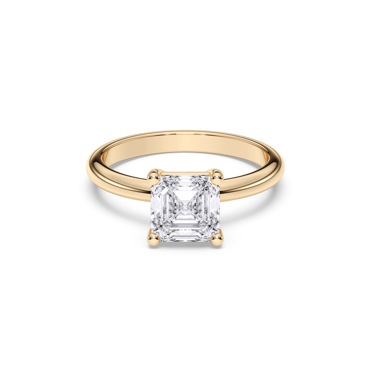 SQ EMERALD  SOLITAIRE RING