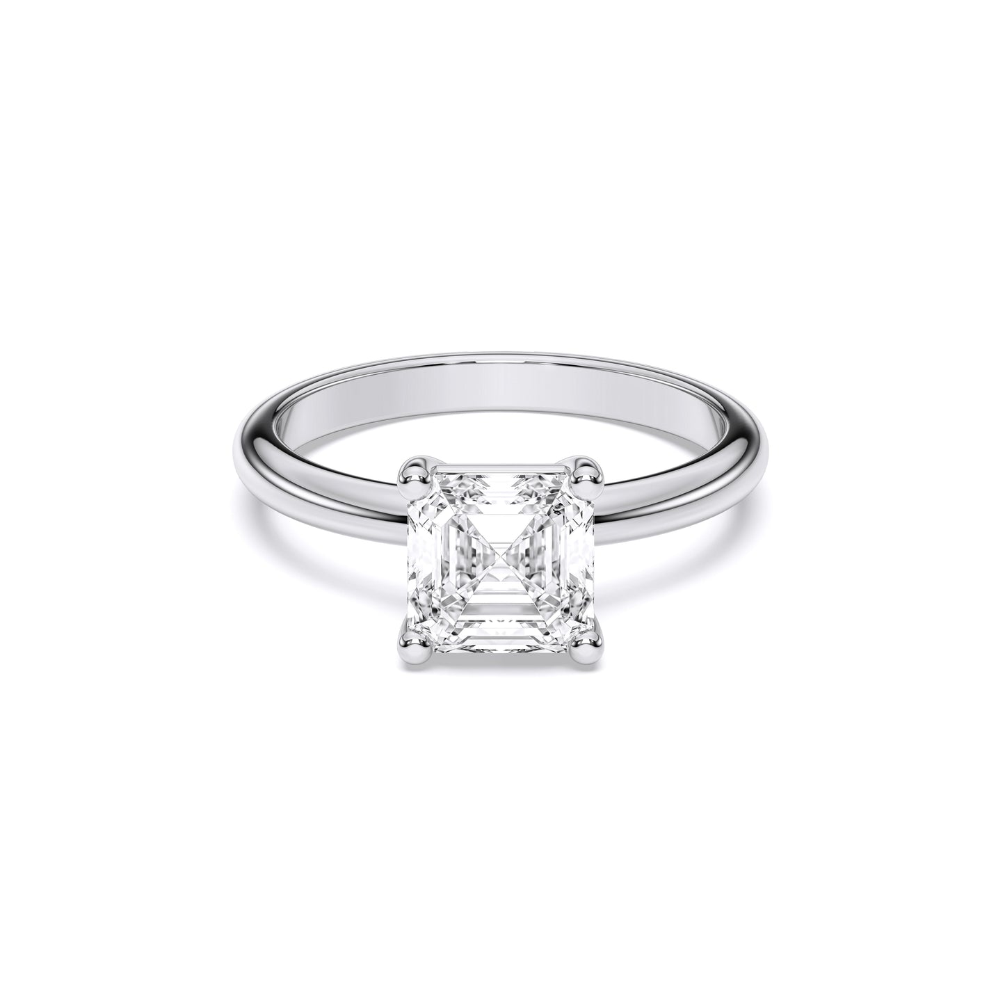 SQ EMERALD  SOLITAIRE RING