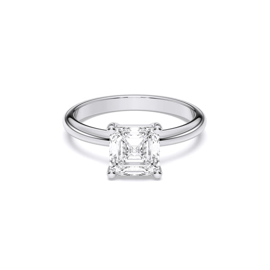 SQ EMERALD  SOLITAIRE RING