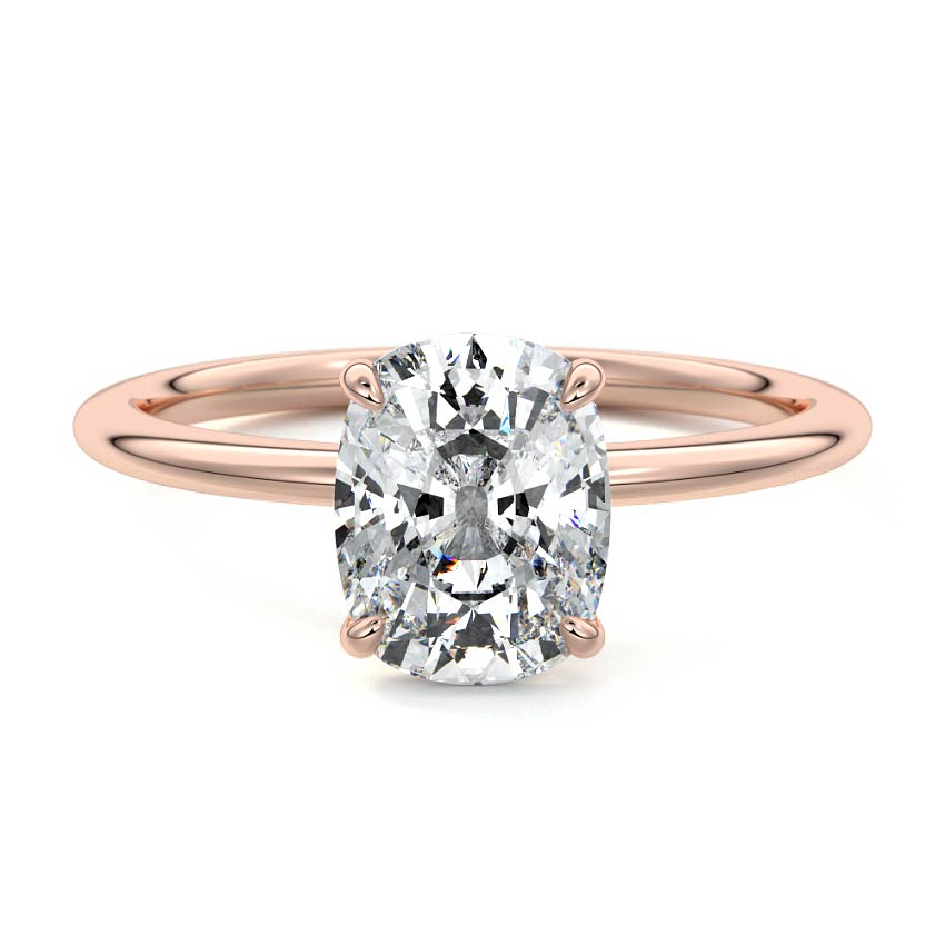 EL.CUSHION SOLITAIRE RING