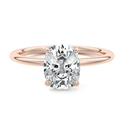 EL.CUSHION SOLITAIRE RING