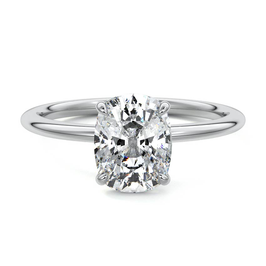 EL.CUSHION SOLITAIRE RING