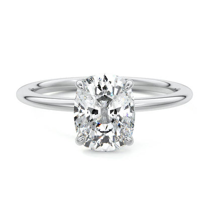 EL.CUSHION SOLITAIRE RING